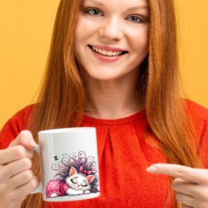 Чаша с принт Сладко заспало коте